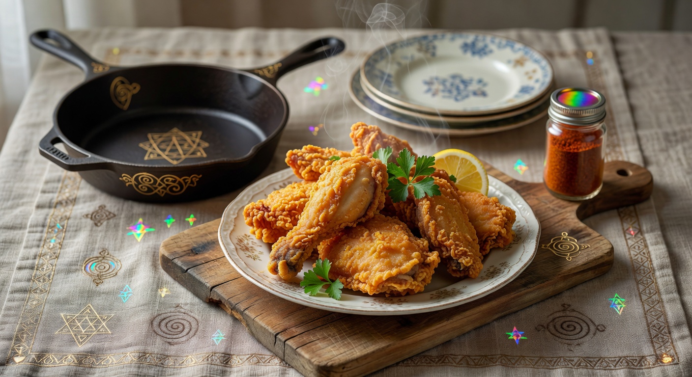 5. Golden Skillet Fried Chicken