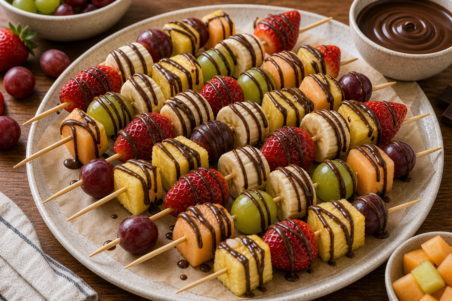 Chocolate Fruit Kabobs