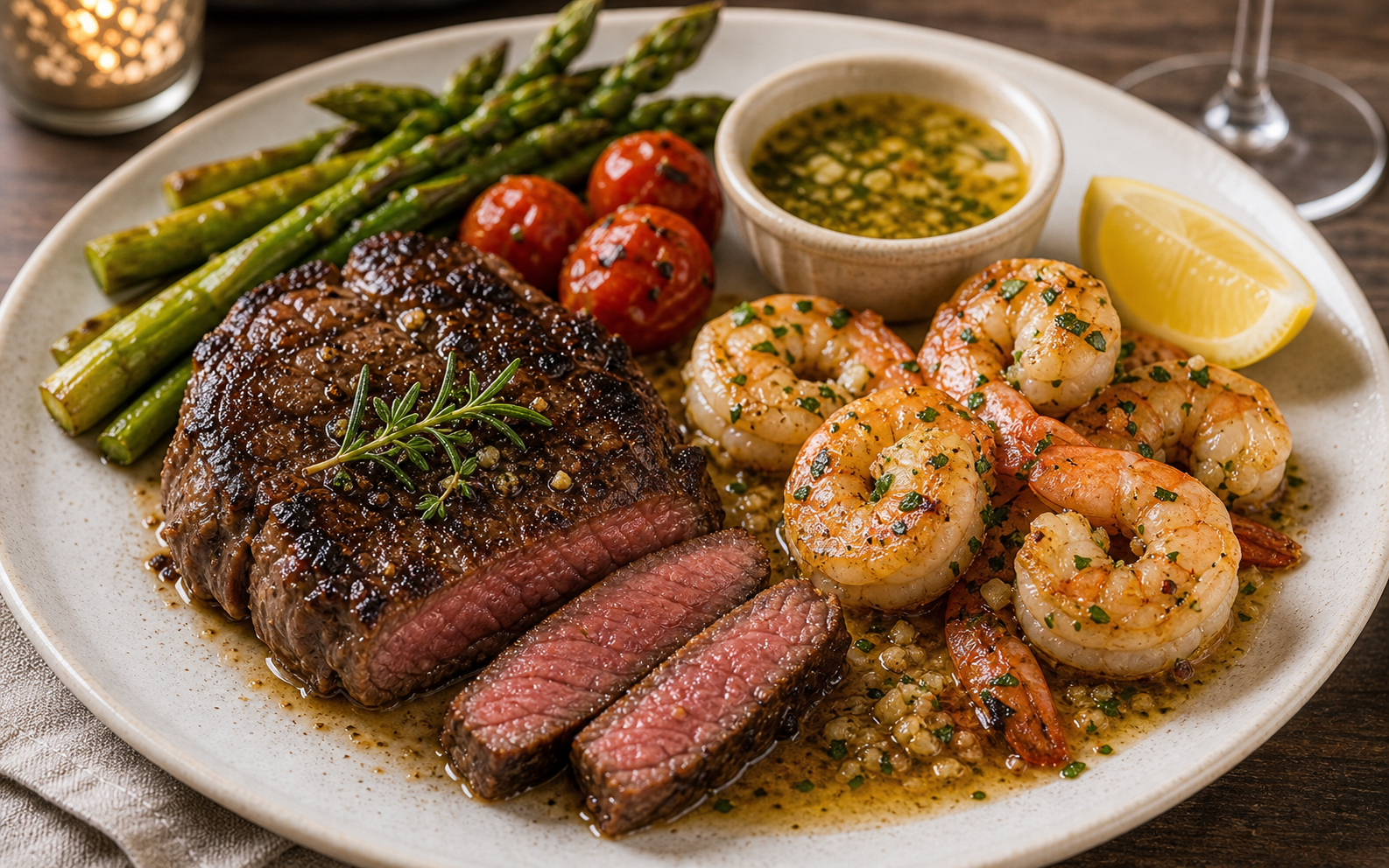 Recipe 1: Surf & Turf - Mini Ribeye & Garlic Butter Shrimp