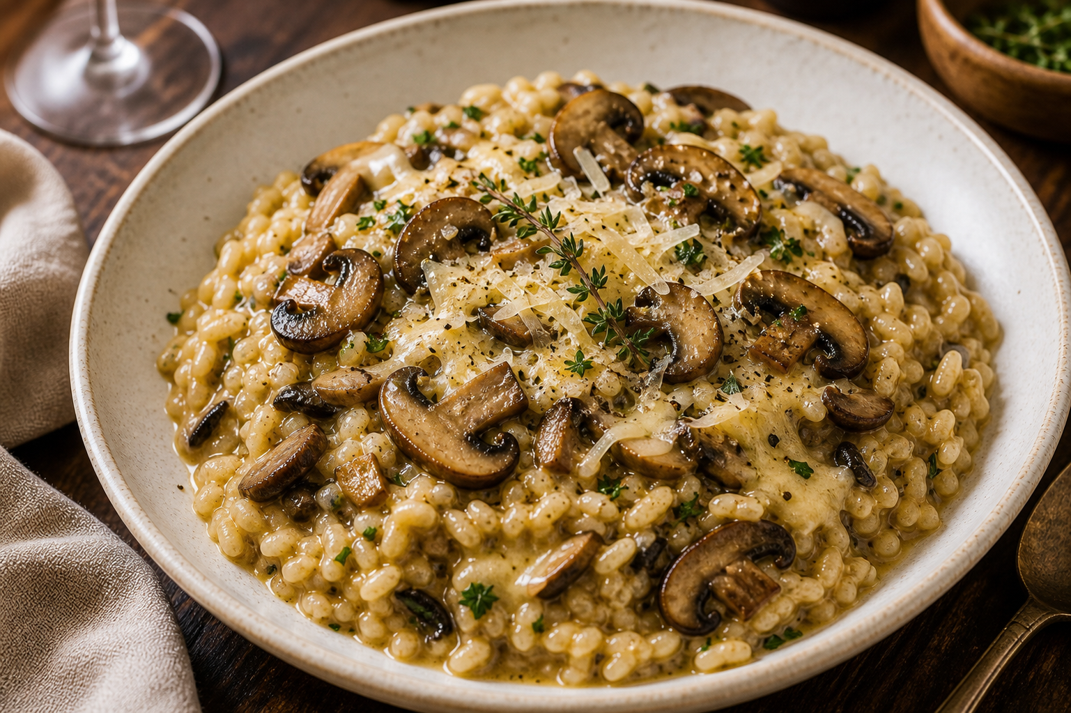 Recipe 2: Mushroom & Gouda Risotto