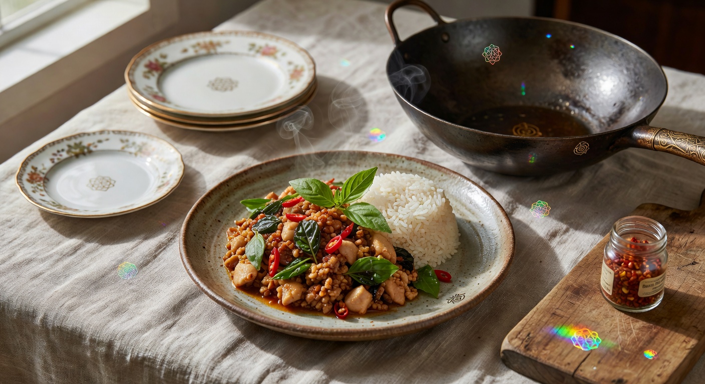 Recipe 5: Thai Basil Chicken (Pad Gra Prao) over Rice