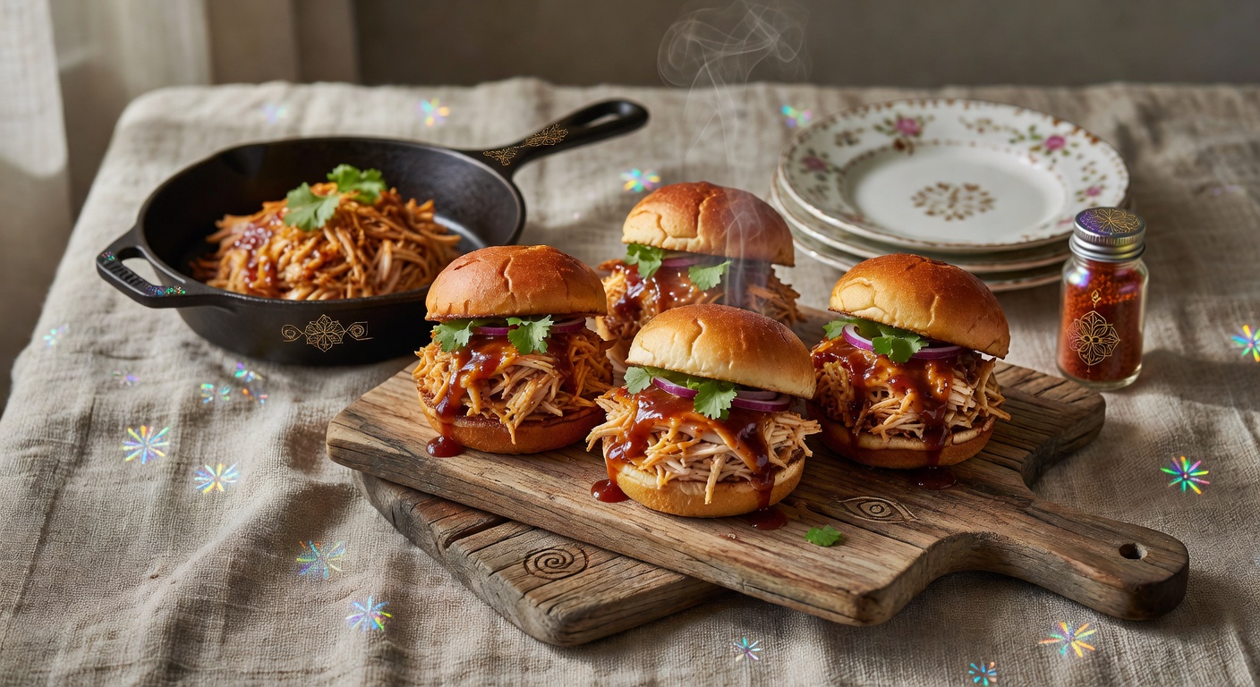 1. Summer Pulled Chicken Sliders