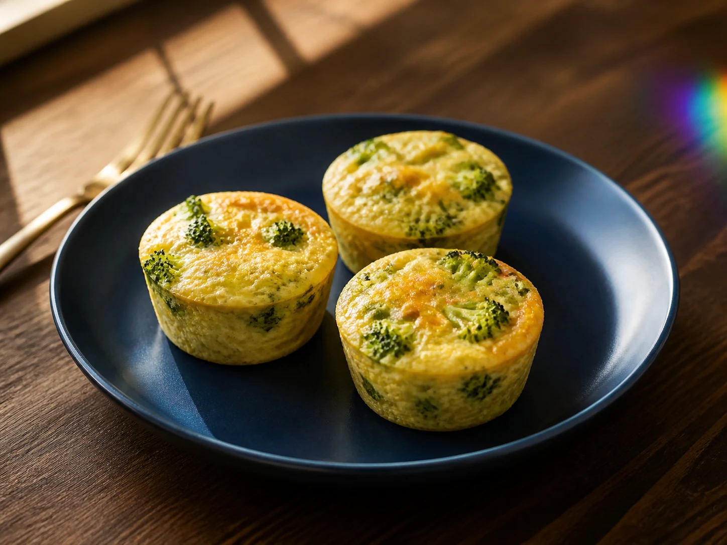 AI illustration of Broccoli & Cheddar Egg Muffins