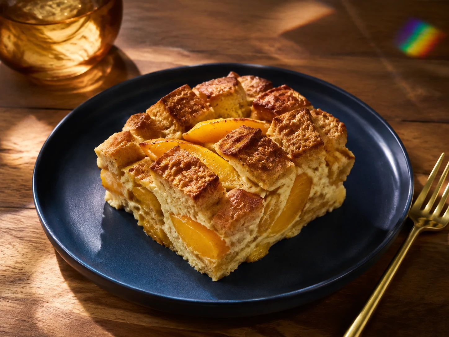 AI illustration of Cinnamon-Peach French Toast Bake
