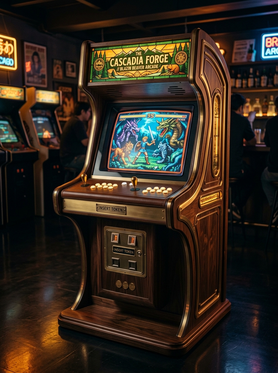 The Cascadia Forge Retro Arcade Cabinet