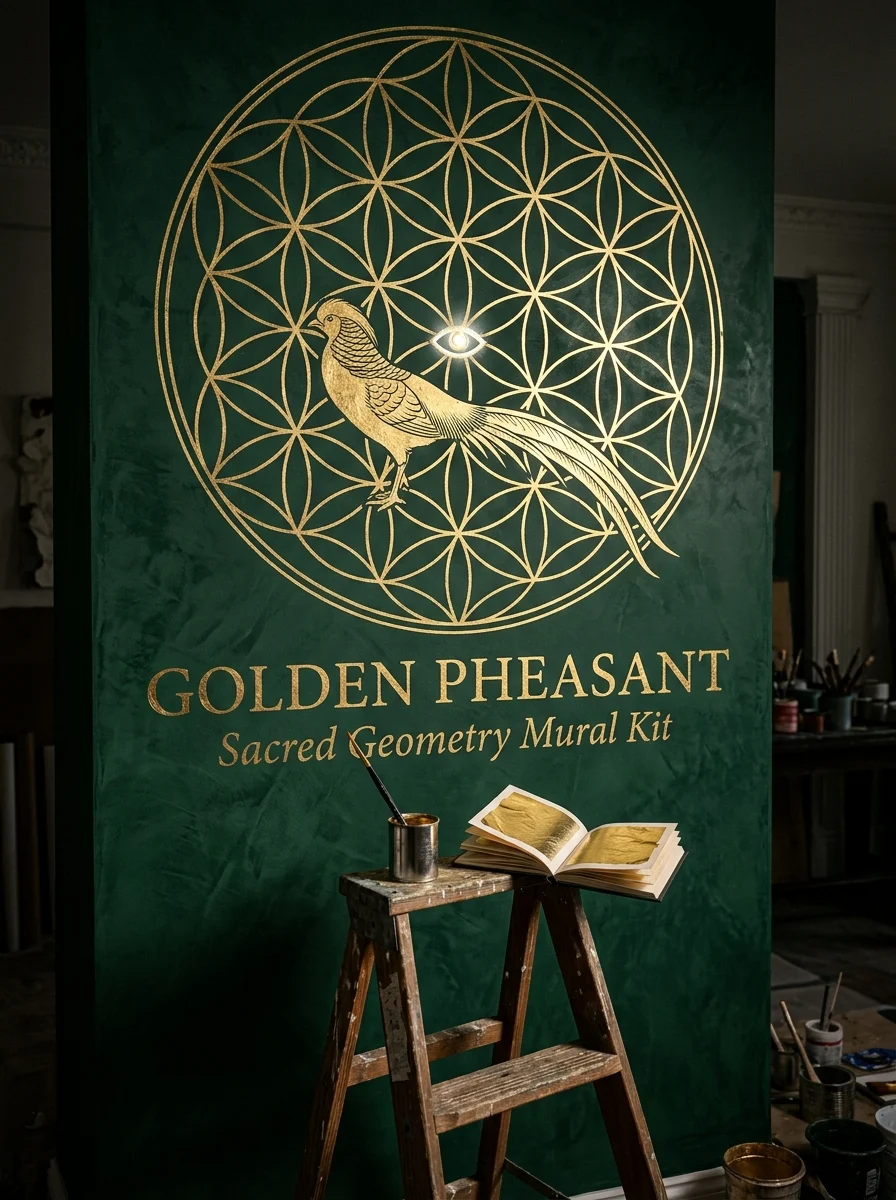 Golden Pheasant DIY Sacred Geometry Mural Stencil and Projector Kit cover