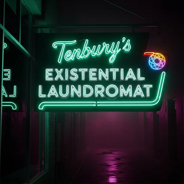 Tenburys Laundromat neon sign