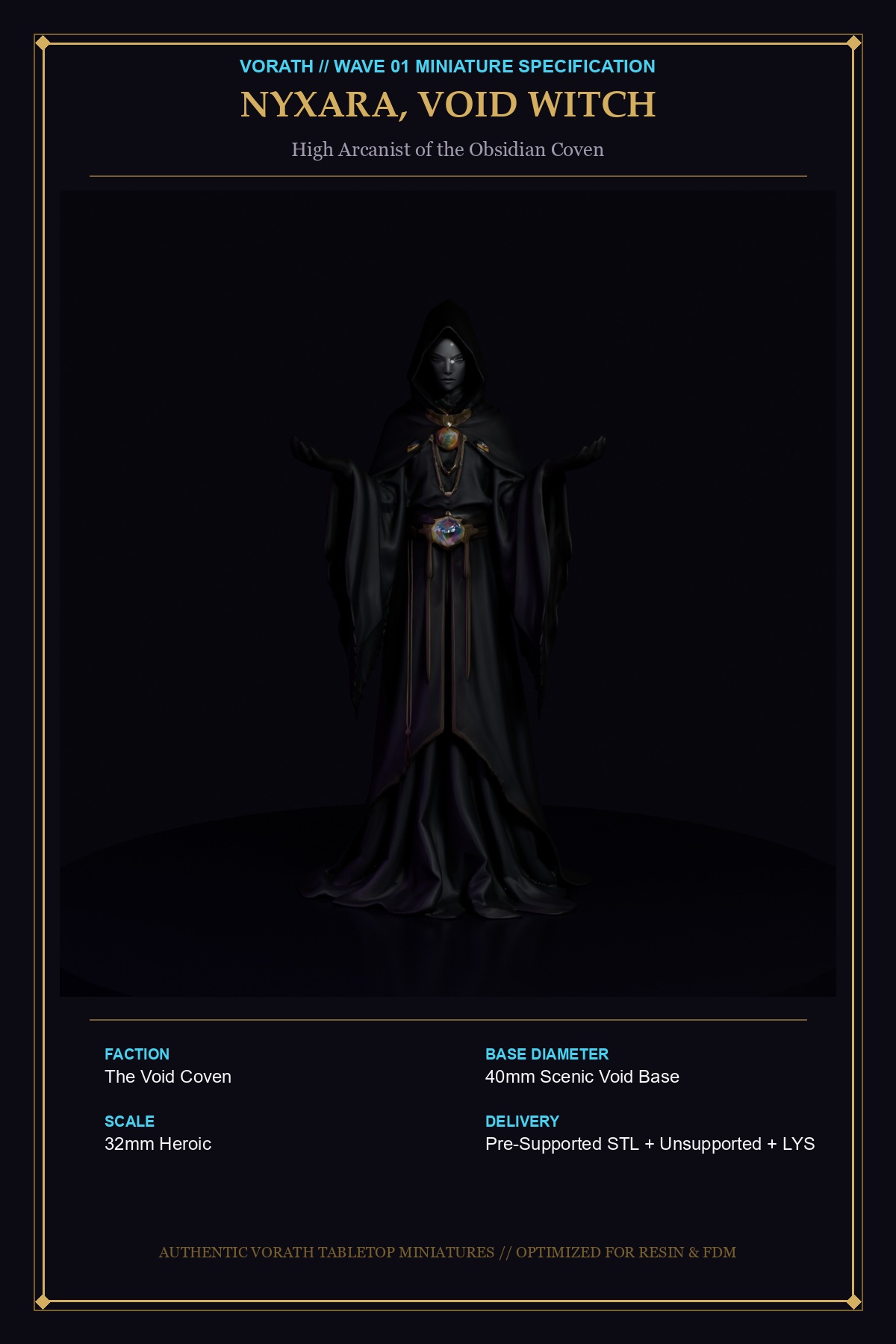 Nyxara Void Witch Collector Card