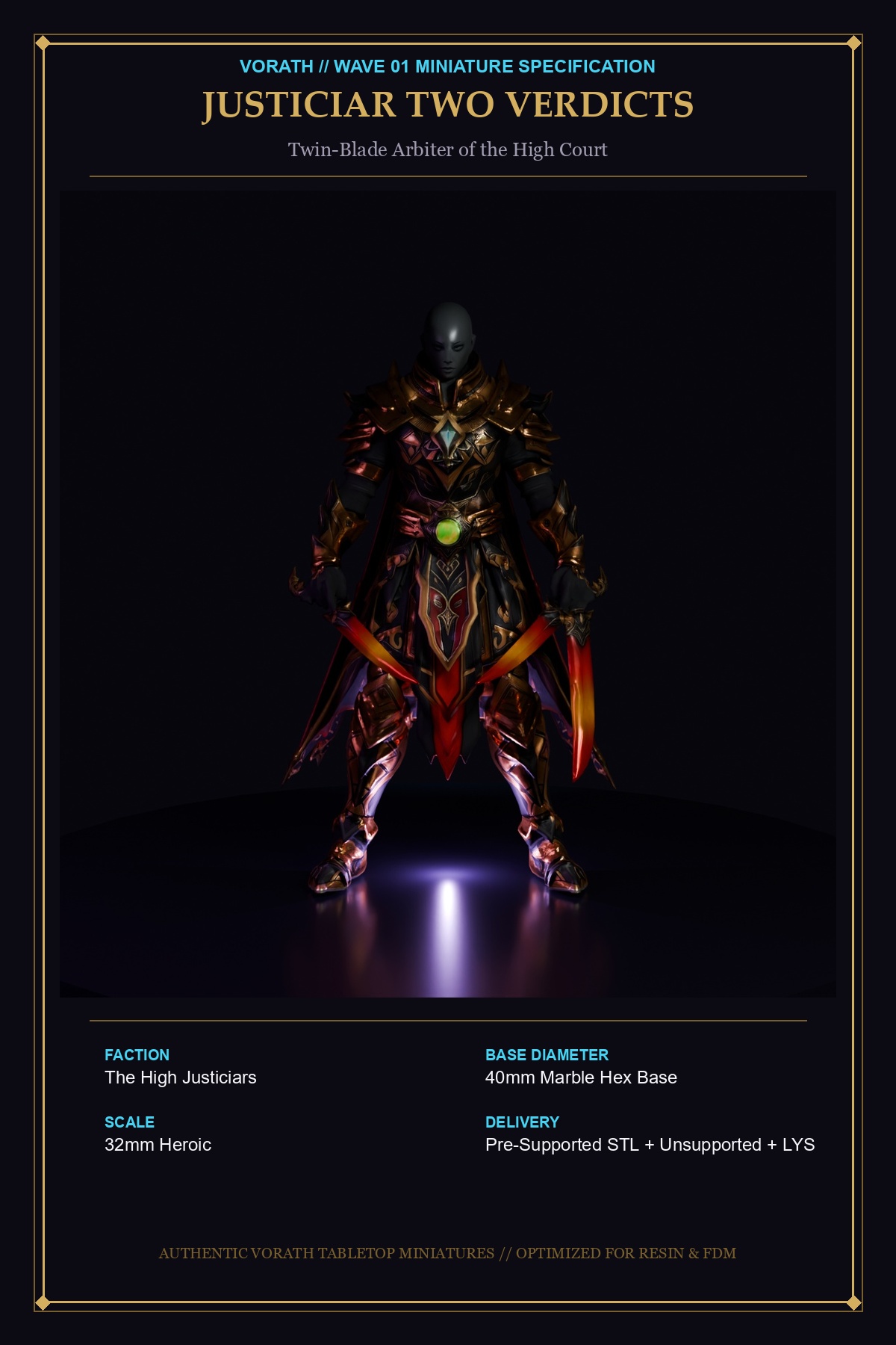 Justiciar Two Verdicts Collector Card